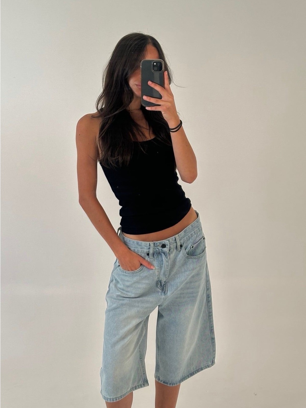 Baggy low rise jorts
